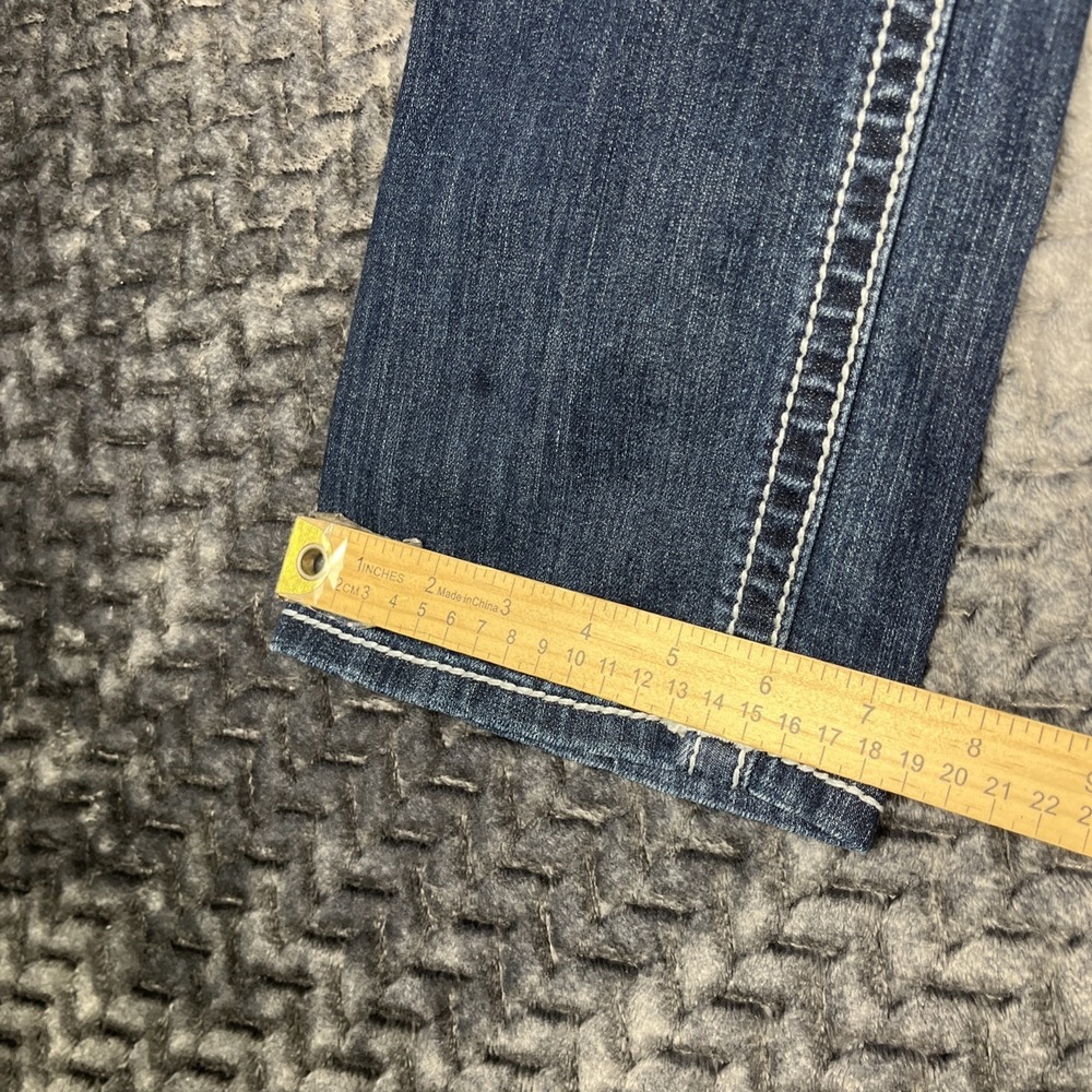 BKE Payton Jeans Womens '32R' Dark Wash Denim Slim Boot Thick Stitch Y2K 34x31" - Picture 16 of 16